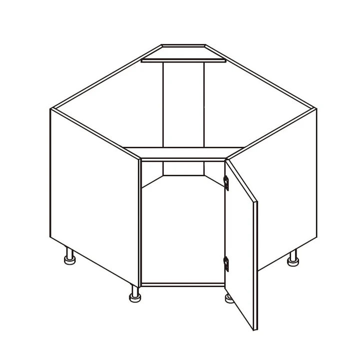 Base Diagnocal Sink Cabinet - Kabinets.ca
