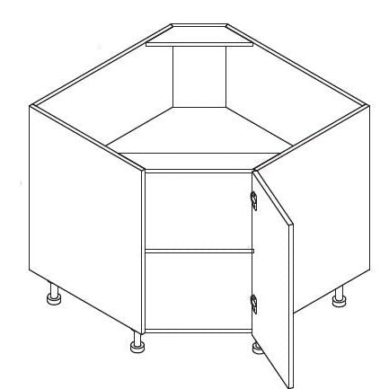 Base Diagnocal Sink Cabinet - Kabinets.ca