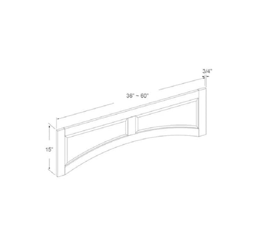Framed - Arch Valance With Raised Panel - Kabinets.ca