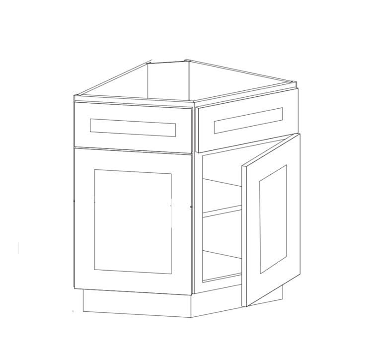 Framed - Base End Corner (24" Deep) - Kabinets.ca
