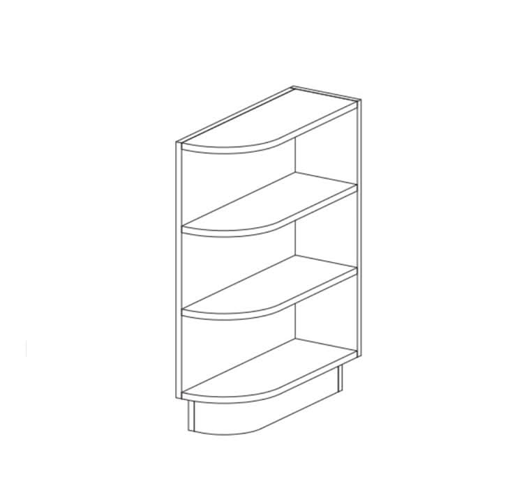 Framed - Base End Open Shelf (24" Deep) - Kabinets.ca